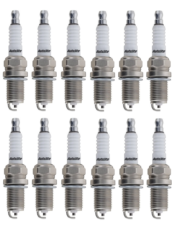 SET OF 12 AUTOLITE SPARK PLUGS TO SUIT MERCEDES BENZ SL600 R230 M275.951 M275.954 TWIN TURBO 5.5 V12