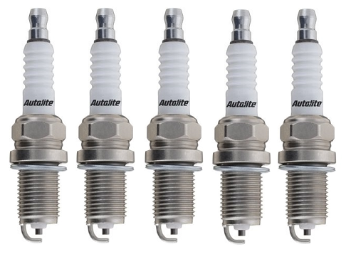 SET OF 5 AUTOLITE SPARK PLUGS TO SUIT AUDI NF NG 2.3L I5