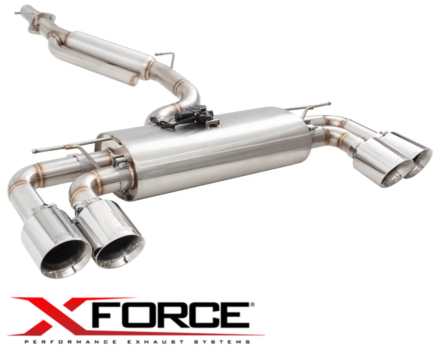 XFORCE 3"" VAREX VALVED CATBACK EXHAUST SYSTEM TO SUIT VOLKSWAGEN GOLF MK.8 DSFE TURBO 2.0L I4