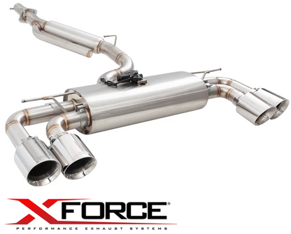 XFORCE 3"" VAREX VALVED CATBACK EXHAUST SYSTEM TO SUIT VOLKSWAGEN GOLF MK.8 DSFE TURBO 2.0L I4