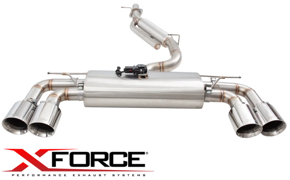 XFORCE 3"" VAREX VALVED CATBACK EXHAUST SYSTEM TO SUIT VOLKSWAGEN GOLF MK.8 DSFE TURBO 2.0L I4