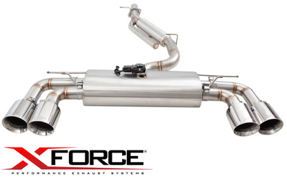XFORCE 3"" VAREX VALVED CATBACK EXHAUST SYSTEM TO SUIT VOLKSWAGEN GOLF MK.8 DSFE TURBO 2.0L I4