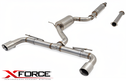 XFORCE 3"" CATBACK EXHAUST SYSTEM TO SUIT VOLKSWAGEN GOLF MK.8 DLBA TURBO 2.0L I4