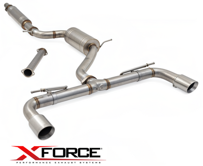 XFORCE 3"" CATBACK EXHAUST SYSTEM TO SUIT VOLKSWAGEN GOLF MK.8 DLBA TURBO 2.0L I4