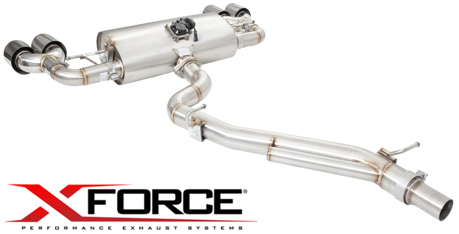 XFORCE 3"" VAREX VALVED CATBACK EXHAUST SYSTEM TO SUIT VOLKSWAGEN GOLF MK.8 DSFE TURBO 2.0L I4 WITH SMARTBOX