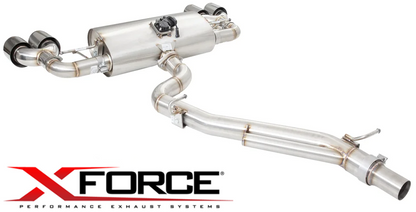 XFORCE 3"" VAREX VALVED CATBACK EXHAUST SYSTEM TO SUIT VOLKSWAGEN GOLF MK.8 DSFE TURBO 2.0L I4 WITH SMARTBOX
