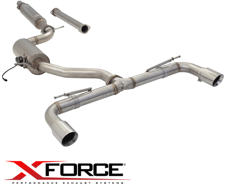 XFORCE 3"" VALVED CATBACK EXHAUST SYSTEM TO SUIT VOLKSWAGEN GOLF CXSA CZCA CZDA DJKA TURBO 1.4L I4 HATHCBACK ONLY