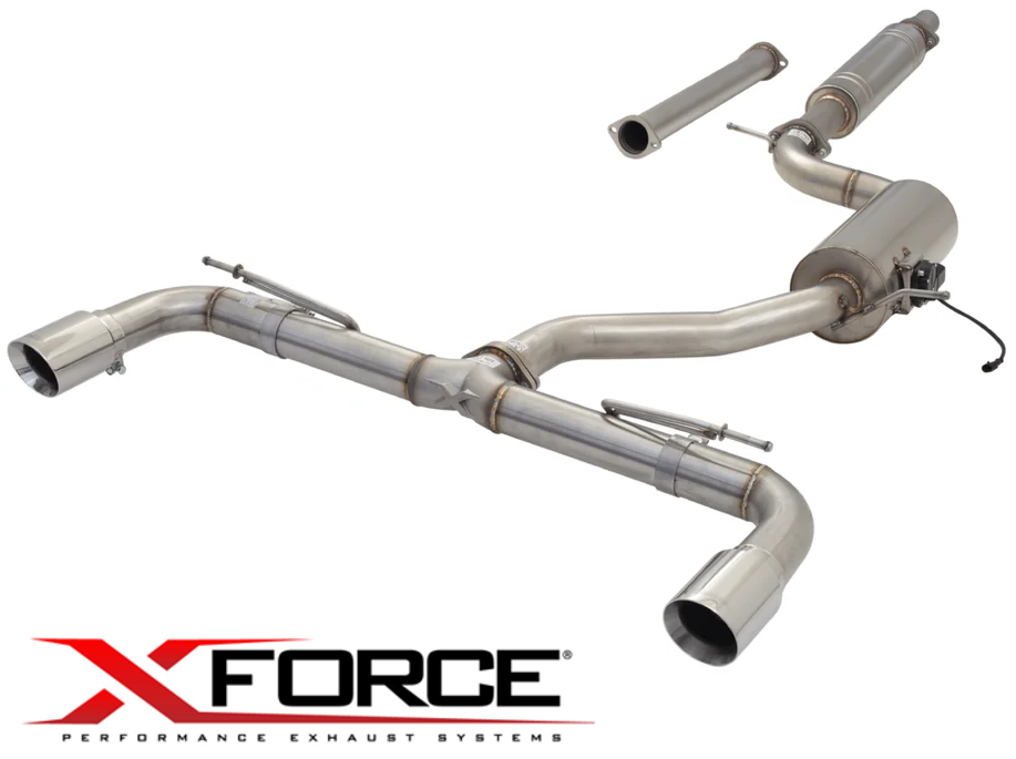 XFORCE 3"" VALVED CATBACK EXHAUST SYSTEM TO SUIT VOLKSWAGEN GOLF CXSA CZCA CZDA DJKA TURBO 1.4L I4 HATHCBACK ONLY