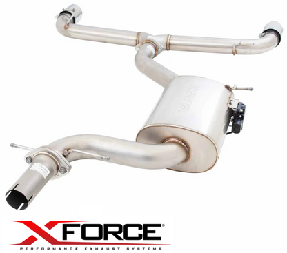 XFORCE 3"" VAREX VALVED CATBACK EXHAUST SYSTEM TO SUIT VOLKSWAGEN SCIROCCO 1S CDLC TURBO 2.0L I4