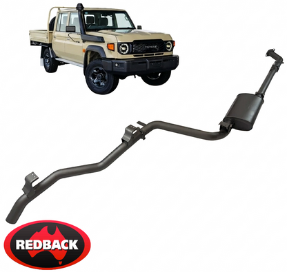 REDBACK EXTREME DUTY EXHAUST SYSTEM TO SUIT TOYOTA LANDCRUISER GDJL79R 1GD-FTV TURBO DIESEL 2.8L I4