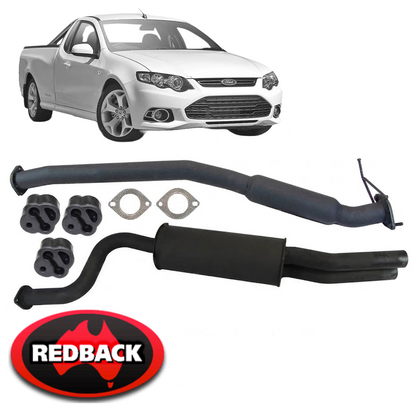 REDBACK 2.5" CATBACK SPORTS EXHAUST SYSTEM TO SUIT FORD FALCON FG BARRA 195 198 4.0L I6 UTE ONLY