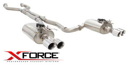 XFORCE 3" TWIN CAT EXHAUST SYSTEM W/ CENTRE MUFFLER DELETE TO SUIT HOLDEN CALAIS VF LS3 6.2 V8 SEDAN