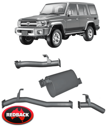 REDBACK EXTREME DUTY EXHAUST SYSTEM WITH MUFFLER FOR TOYOTA LANDCRUISER VDJ76R 1VD-FTV 4.5L V8 WAGON