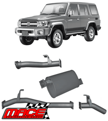 MACE EXTREME DUTY EXHAUST SYSTEM WITH MUFFLER FOR TOYOTA LANDCRUISER VDJ76R 1VD-FTV 4.5L V8 WAGON