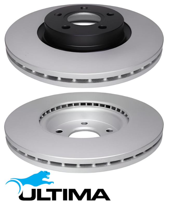ULTIMA FRONT VENTED DISC BRAKE ROTOR SET TO SUIT FORD KUGA TE DURATEC TURBO 2.5L I5 OD 300MM