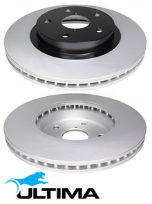 ULTIMA FRONT VENTED DISC BRAKE ROTOR SET TO SUIT SUBARU FORESTER SK FB25C FB20W 2.0 2.5L F4 OD 293MM