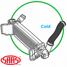 SAAS COLD SIDE INTERCOOLER HOSE TO SUIT NISSAN NAVARA NP300 D23 YS23DDTT TWIN TURBO DIESEL 2.3L I4