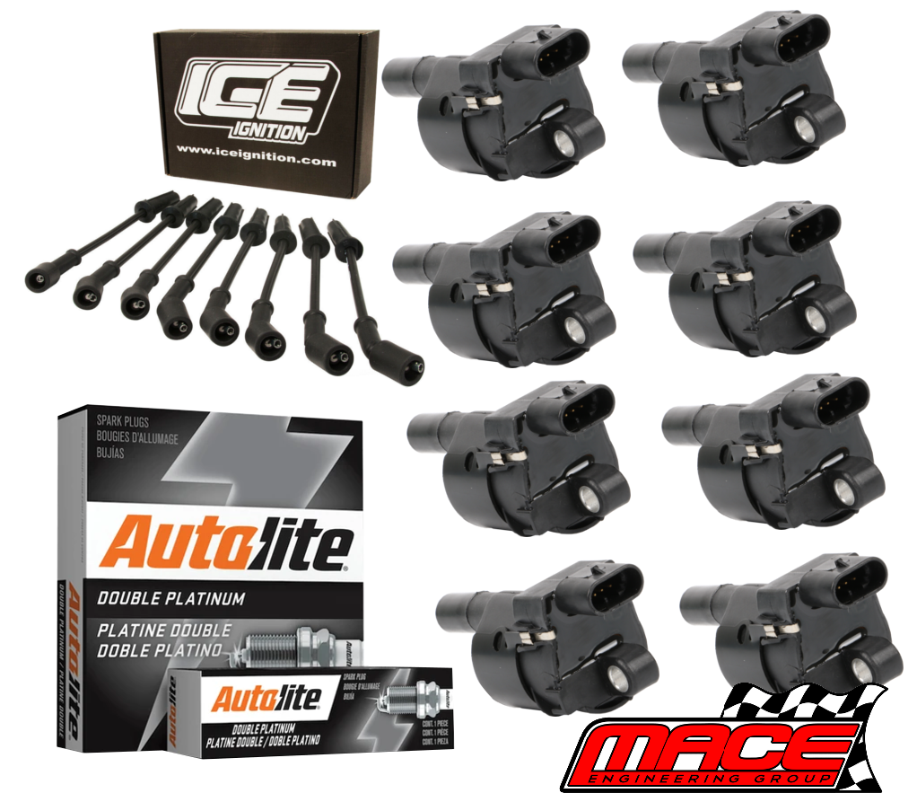 MACE IGNITION SERVICE KIT WITH ROUND COIL TO SUIT CHEVROLET CAMARO G5 LS3 6.2L V8 TILL 10/2012
