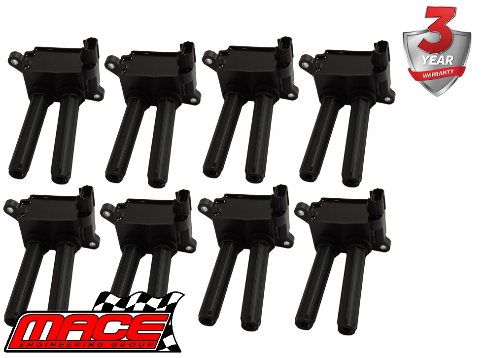 SET OF 8 MACE STANDARD REPLACEMENT IGNITION COILS TO SUIT CHRYSLER ESG EZB ESF EZD 5.7L 6.1L 6.4L V8