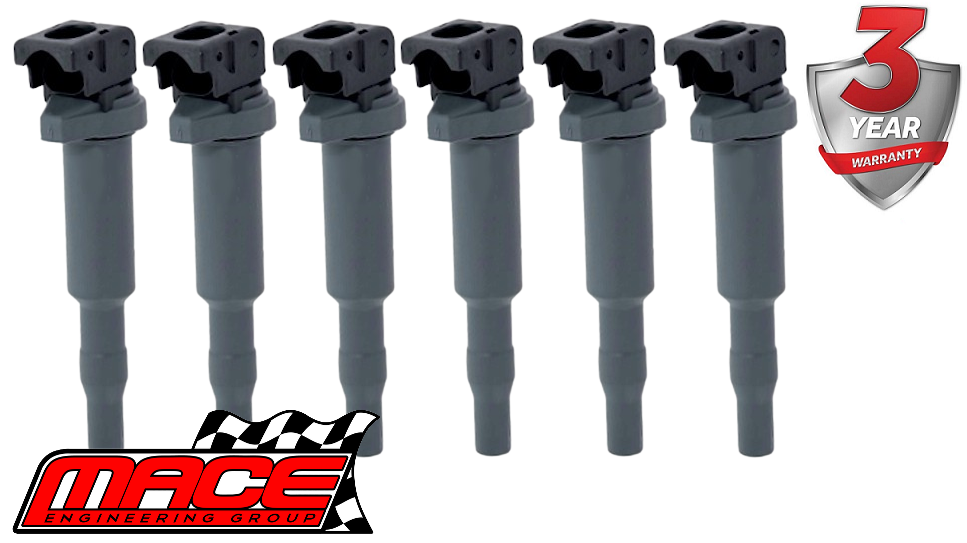 SET OF 6 MACE STANDARD REPLACEMENT IGNITION COILS TO SUIT BMW 3 SERIES 325I N53B30A 3.0L I6