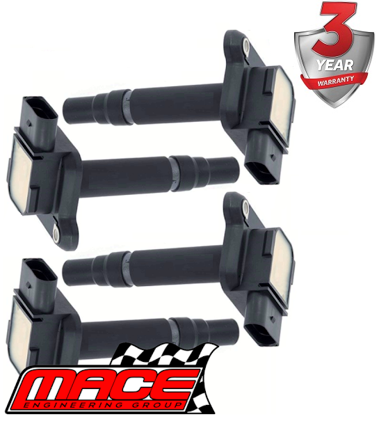 SET OF 4 MACE STANDARD REPLACEMENT IGNITION COILS TO SUIT AUDI A3 8L ARZ AJQ APP TURBO 1.8L I4
