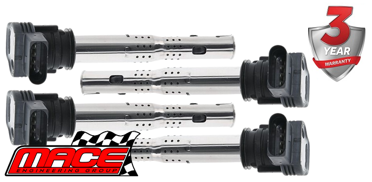 4 X MACE STD REPLACEMENT IGNITION COIL FOR AUDI AXW BLX BLR BLY BMB BVY BPJ CDNB CPSA CCZC 2.0L I4