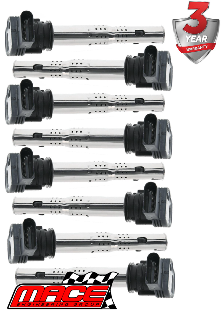 SET OF 8 MACE STANDARD REPLACEMENT IGNITION COILS TO SUIT AUDI RS4 B7 B8 BNS CFSA 4.2L V8