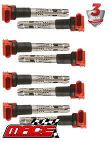 SET OF 8 MACE STANDARD REPLACEMENT IGNITION COILS TO SUIT VOLKSWAGEN TOUAREG 7L AXQ 4.2L V8
