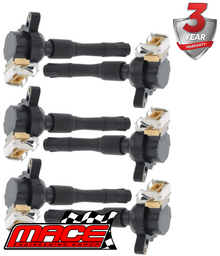 SET OF 6 MACE STANDARD REPLACEMENT IGNITION COILS TO SUIT BMW 5 SERIES 528I M52B28 M52TUB28 2.8L I6