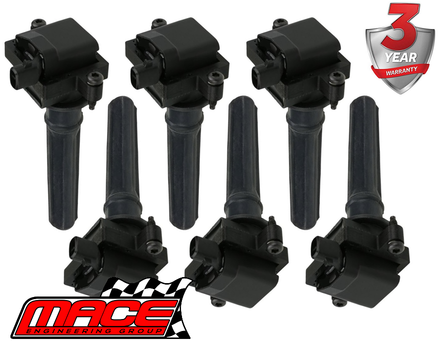 SET OF 6 MACE STANDARD REPLACEMENT IGNITION COILS TO SUIT CHRYSLER CONCORDE LX EER 2.7L V6