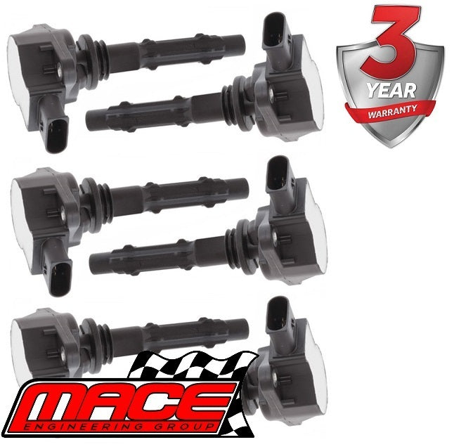 SET OF 6 MACE STD REPLACEMENT IGNITION COILS TO SUIT MERCEDES BENZ CLK280 A209 C209 M272.940 3.0L V6