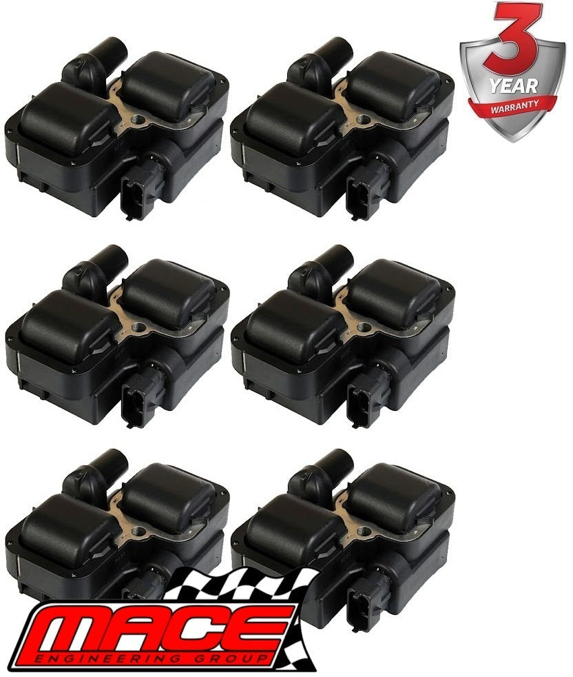 6 X STD REPLACEMENT IGNITION COIL TO SUIT MERCEDES BENZ C240 W202 W203 M112.910 M112.912 2.4L 2.6 V6