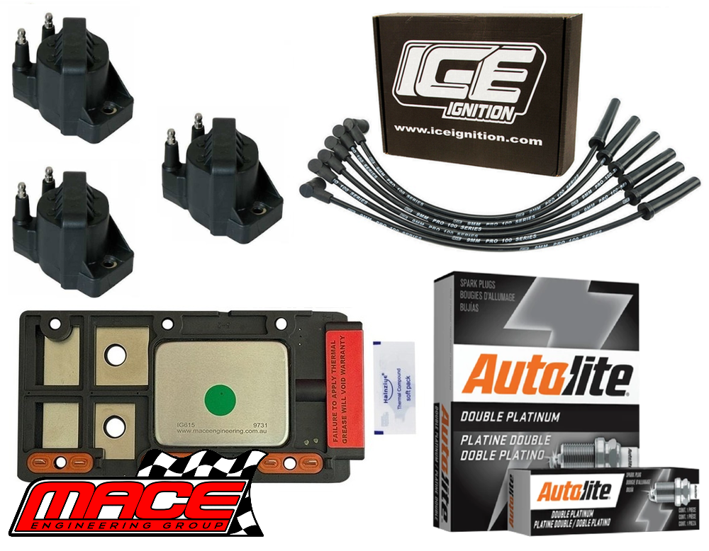 STD IGNITION SERVICE KIT W/ MACE DFI MODULE FOR HOLDEN COMMODORE VT VX VY ECOTEC L36 L67 S/C 3.8L V6