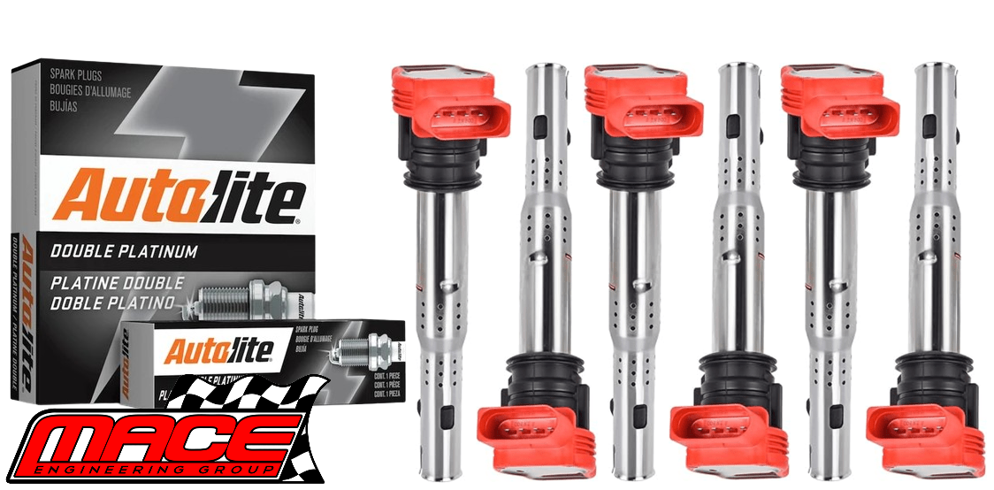 MACE IGNITION SERVICE KIT TO SUIT AUDI S5 8T 8F CAKA CGWC SUPERCHARGED 3.0L V6