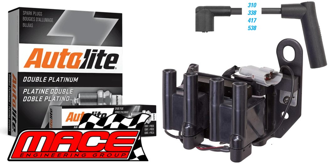 MACE IGNITION SERVICE KIT TO SUIT HYUNDAI SCOUPE UE G4EKT TURBO 1.5L I4 FROM 04/1994