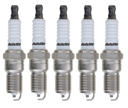 SET OF 5 AUTOLITE SPARK PLUGS TO SUIT FORD B5254T B5254T3 DURATEC TURBO 2.5L I5