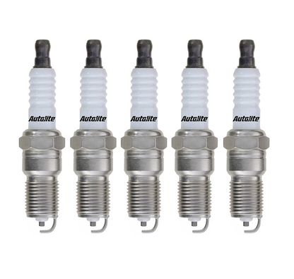 SET OF 5 AUTOLITE SPARK PLUGS TO SUIT AUDI 90 B3 7A 2.3L I5