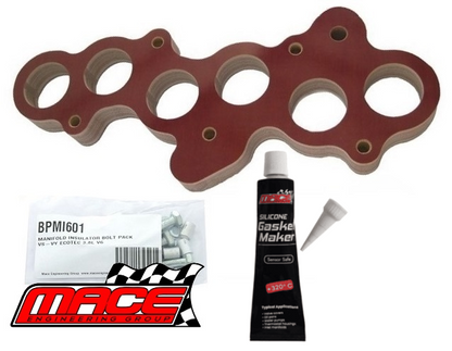 MACE PERFORMANCE MANIFOLD INSULATOR KIT TO SUIT HOLDEN ONE TONNER VY ECOTEC L36 3.8L V6