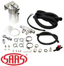 SAAS BAFFLED OIL CATCH CAN KIT TO SUIT FORD RANGER PX2 PX3 P5AT TURBO DIESEL 3.2L I5