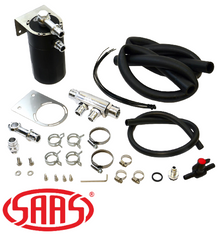 SAAS BAFFLED OIL CATCH CAN KIT TO SUIT FORD RANGER PX2 PX3 P5AT TURBO DIESEL 3.2L I5