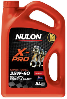 NULON X-PRO 5 LITRE PREMIUM MINERAL 25W-60 HIGH ZINC STREET AND TRACK ENGINE OIL