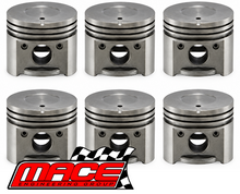 SET OF 6 MACE PISTONS TO SUIT HOLDEN 202 RED BLUE BLACK 3.3L I6