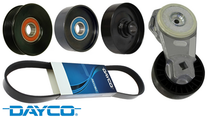 DAYCO COMPLETE SERPENTINE BELT KIT TO SUIT FORD FAIRMONT BA BF BARRA 182 E-GAS 4.0L I6