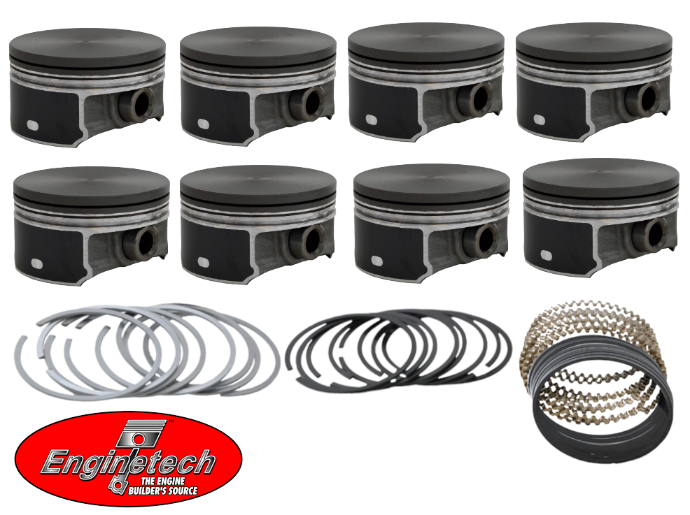 SET OF ENGINETECH PISTONS AND RINGS TO SUIT CHEVROLET LS2 6.0L V8