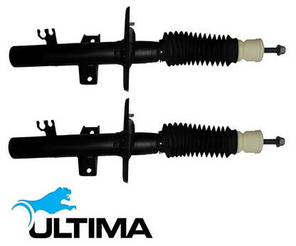 PAIR OF ULTIMA FRONT GAS SHOCK ABSORBERS TO SUIT VOLKSWAGEN CARAVELLE T5 CCHA TURBO DIESEL 2.0L I4