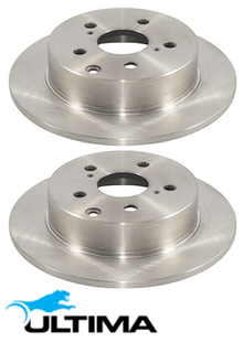 ULTIMA REAR SOLID DISC BRAKE ROTOR SET FOR KIA SORENTO XM G6DC 3.5 V6 186.4MM INTERNAL MOUNTING FACE
