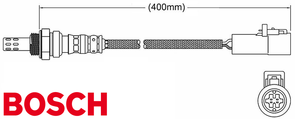 2 X BOSCH POST CATALYTIC OXYGEN O2 SENSOR TO SUIT FORD BARRA BOSS 220 230 260 290 2ZA 4.6L 5.4L V8