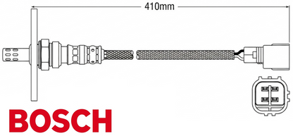 BOSCH POST CATALYTIC OXYGEN O2 SENSOR TO SUIT TOYOTA LANDCRUISER RZJ90R RZJ95R 3RZ-FE 2.7L I4