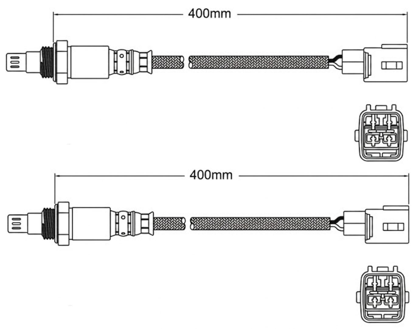 PAIR OF PREMIUM PRE CATALYTIC OXYGEN O2 SENSORS TO SUIT TOYOTA LANDCRUISER GRJ120R 1GR-FE 4.0L V6 FROM 08/2004