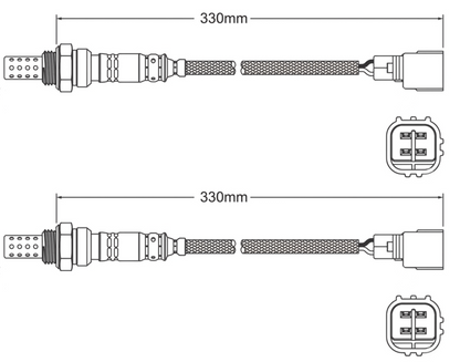 PAIR OF PREMIUM PRE CATALYTIC OXYGEN O2 SENSORS TO SUIT TOYOTA HILUX GGN15R GGN25R 1GR-FE 4.0L V6 FROM 12/2008